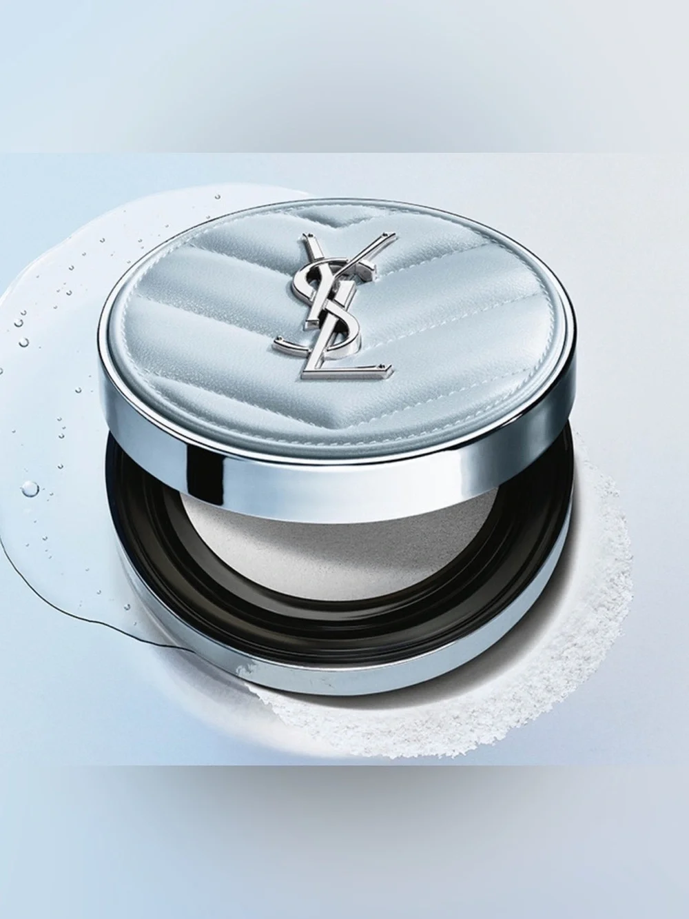 YSL All Hours Blur Cushion Mattifying Powder — Icy Blue NEW IN BOX✨Korea Excl